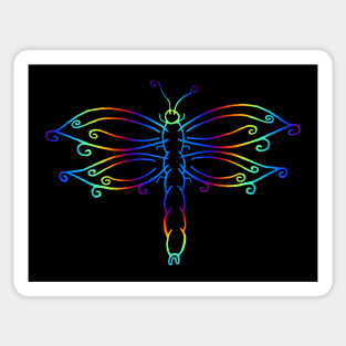 Rainbow Dragonfly Sticker